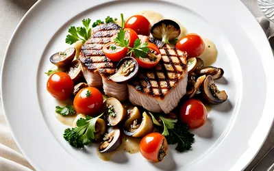 Recette gourmande de filets de veau aux cèpes, tomates confites et crème
