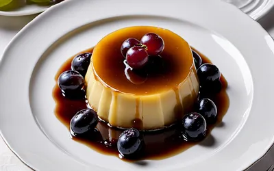 Flan aux raisins au cognac : recette facile et gourmande