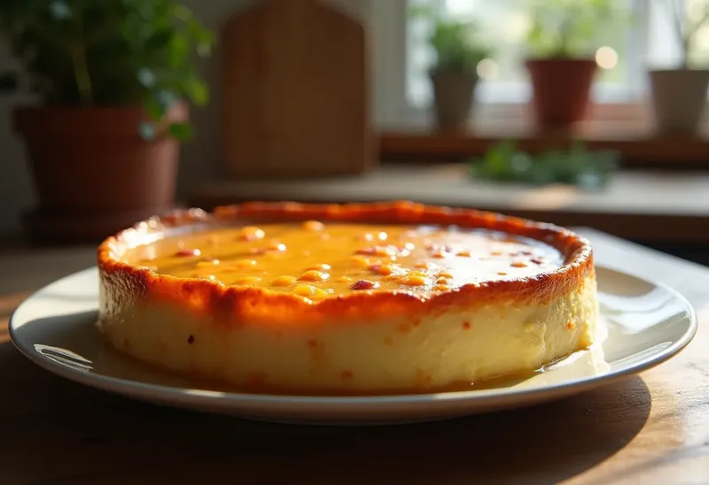 Flan de carottes onctueux aux dés de jambon savoureux