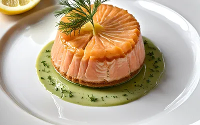 Recette facile de flan de saumon au coulis de concombre frais