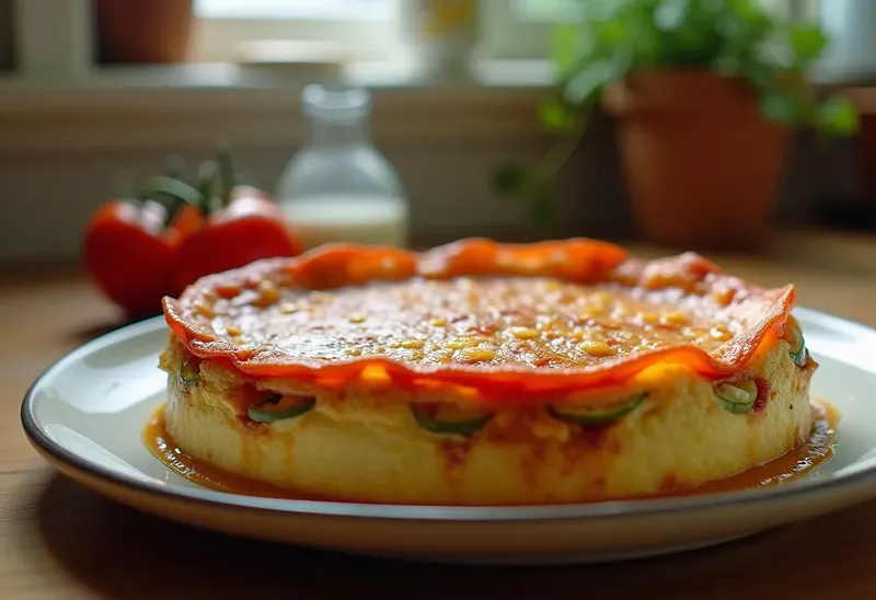Flan savoureux aux tomates, courgettes et thon