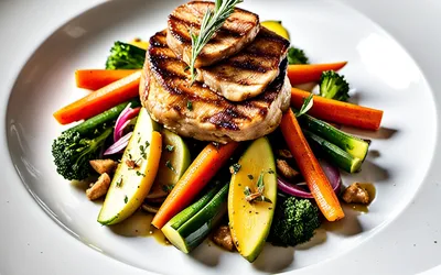 Recette facile de foie gras poêlé sur lit chaud de légumes