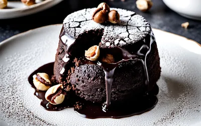 Recette facile de fondant au cacao et noisettes croquantes