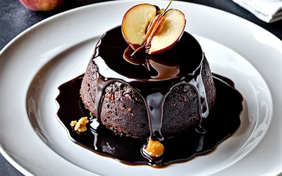 Recette facile de fondant au chocolat et pommes caramélisées