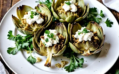 Fonds d'artichauts gratinés au chèvre chaud : recette facile et gourmande