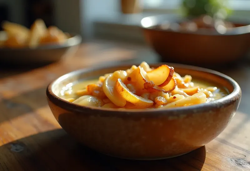 Fondue d'oignons aux pommes caramélisées, recette gourmande et facile
