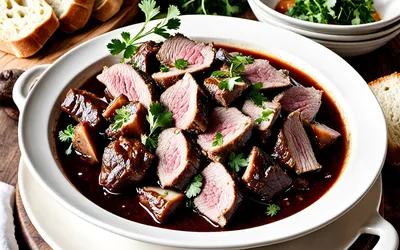 Fondue à l'agneau et vin rouge : recette facile et gourmande