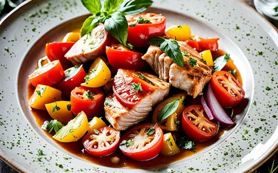 Fricassée de dinde aux tomates et poivrons : recette facile et savoureuse