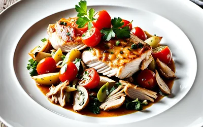 Recette de Fricassée de Poulet Marengo traditionnelle et savoureuse