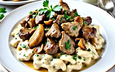 Fricassée de foies de volailles aux girolles et vin rosé - recette facile et gourmande
