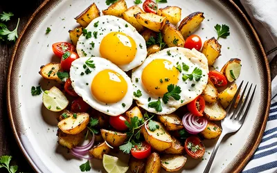 Recette authentique de Fritada péruvienne : poêlée savoureuse de pommes de terre et œufs