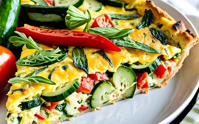 Recette facile de frittata aux légumes et fromage - Plat rapide et savoureux