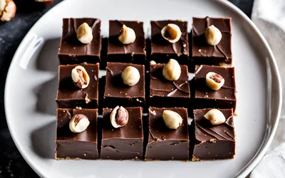 Recette facile de fudge au chocolat et noisettes fondant - Dessert américain