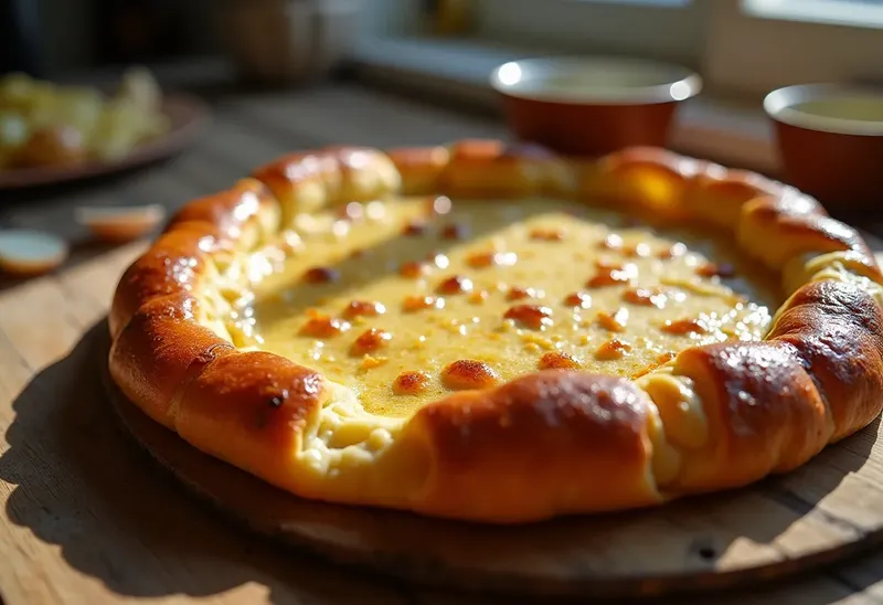 Galette de Vacherin fondante aux oignons caramélisés