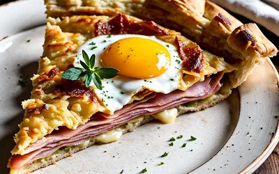 Photo de Recette facile de galette rapide au sarrasin avec jambon et fromage