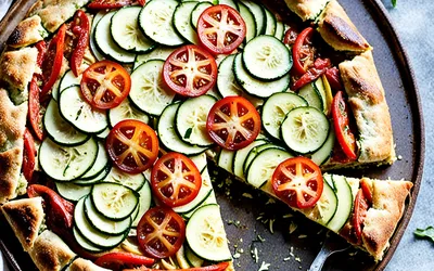 Recette facile de galette aux courgettes et tomates fraîches
