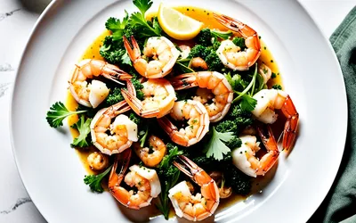 Recette facile et rapide de gambas poêlées à l'ail et persil