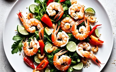 Recette facile de gambas sautées sucré-salé au miel et soja