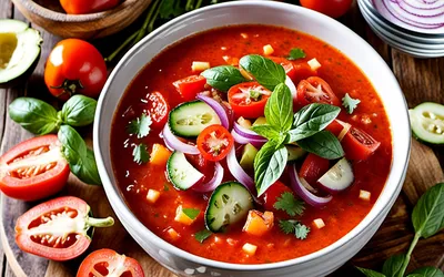 Gaspacho andalou frais et savoureux : recette traditionnelle facile