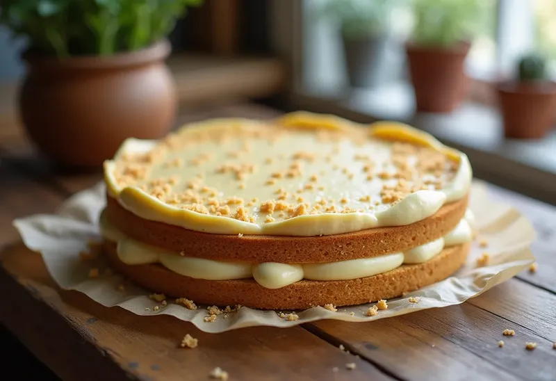 Gâteau à la vanille sans cuisson facile et rapide