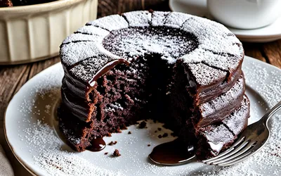 Recette facile de gâteau au chocolat fondant américain pour une personne
