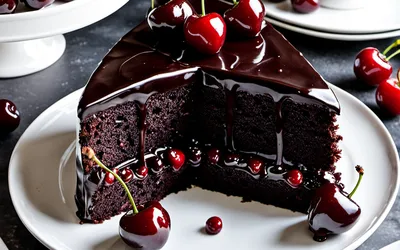 Recette facile de gâteau au chocolat truffé aux cerises fondant et gourmand