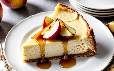 Recette gourmande de gâteau au fromage aux pommes caramélisées facile