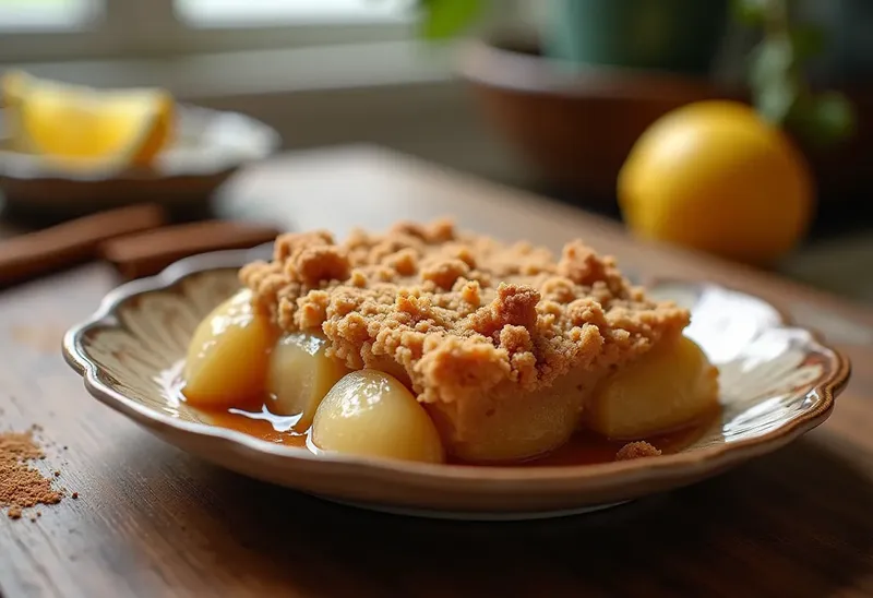 Gâteau crumble aux pommes et cannelle : dessert fondant et croustillant