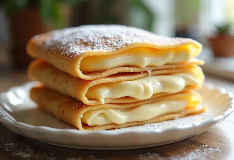 Gâteau de crêpes gourmand à la crème vanillée