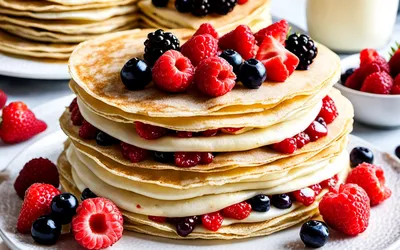 Recette facile de gâteau de crêpes à la mayonnaise moelleux et gourmand