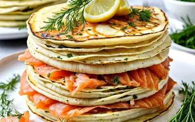 Recette facile de gâteau de crêpes salé aux saveurs de la mer