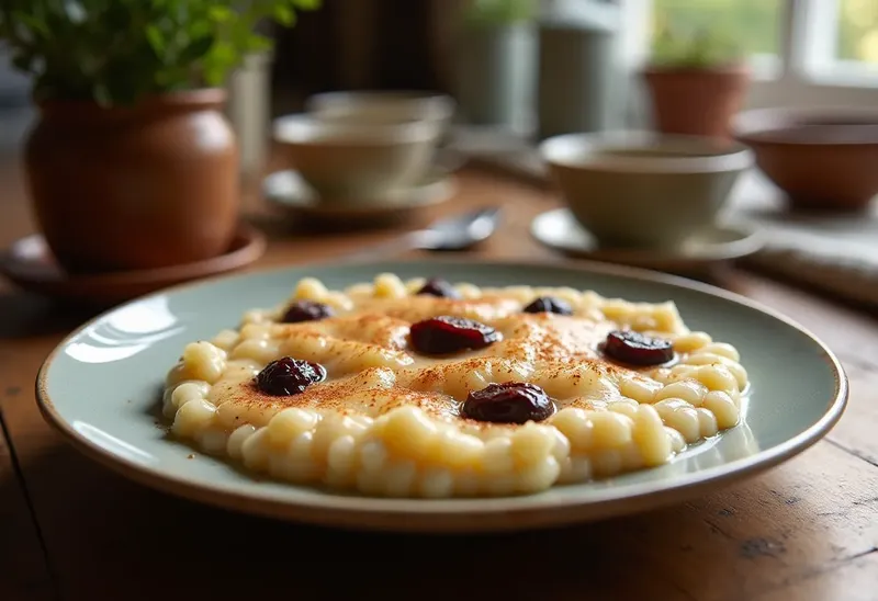 Gâteau de riz aux pruneaux et cannelle : dessert moelleux et parfumé