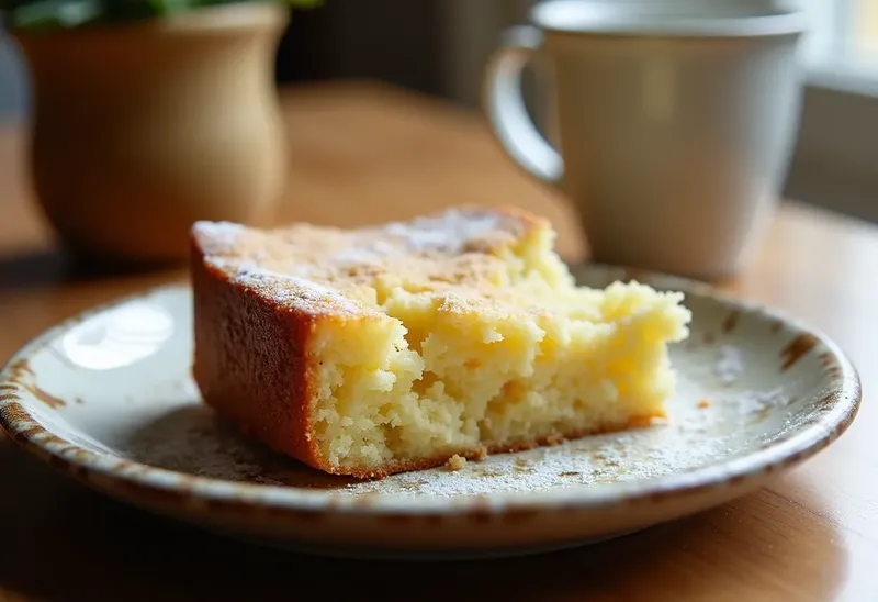 Gâteau de semoule moelleux à la vanille pour une personne