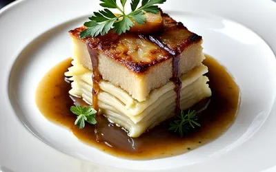 Recette gourmande de gâteau de pommes de terre au confit de canard