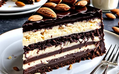 Recette facile de gâteau glacé au chocolat et amandes, dessert gourmand