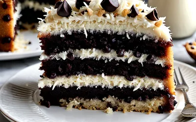 Recette facile de gâteau léger à la noix de coco et pépites de chocolat