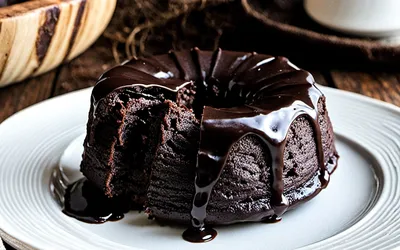 Recette facile de gâteau léger au chocolat noir fondant pour une personne