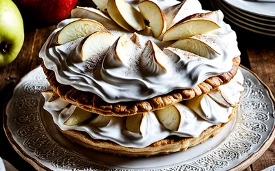 Recette facile de gâteau meringué aux pommes fondantes, dessert gourmand