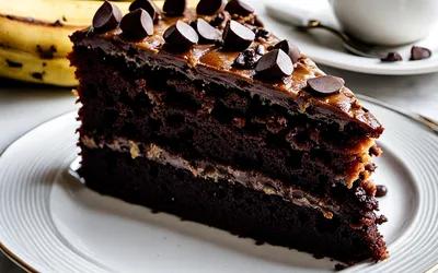 Recette facile de gâteau moelleux banane chocolat pour une personne