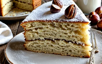 Photo de Recette facile de gâteau moelleux à la farine de châtaigne et de blé