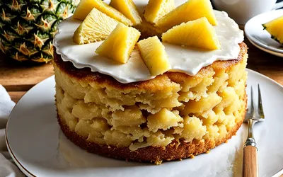 Recette facile de gâteau moelleux à l'ananas aux blancs d'œufs