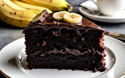Recette facile de gâteau moelleux au chocolat et banane pour une personne