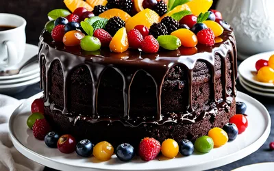 Recette facile de gâteau moelleux au chocolat et fruits confits