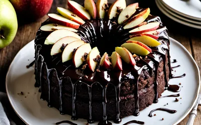 Recette facile de gâteau moelleux au chocolat et pommes fondantes
