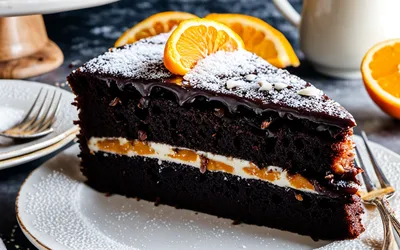 Gâteau moelleux au chocolat, orange et amandes : recette facile et gourmande
