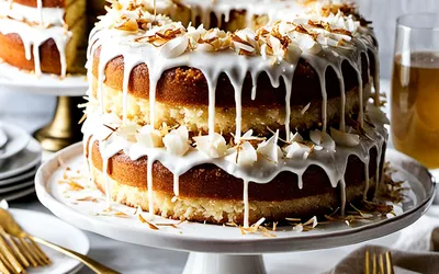 Recette facile de gâteau moelleux au rhum et noix de coco