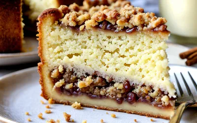 Recette facile de gâteau moelleux au streusel croustillant