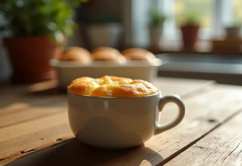 Gâteau moelleux au sucre express au micro-ondes pour une personne