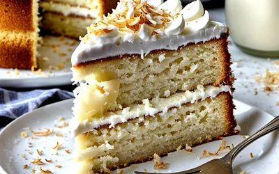 Recette facile de gâteau moelleux au yaourt et noix de coco