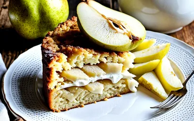Recette facile de gâteau moelleux au yaourt et poire